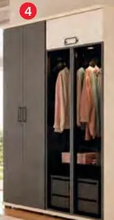 TESLA 4. ARMOIRE 4 PORTES + 1 TIROIR